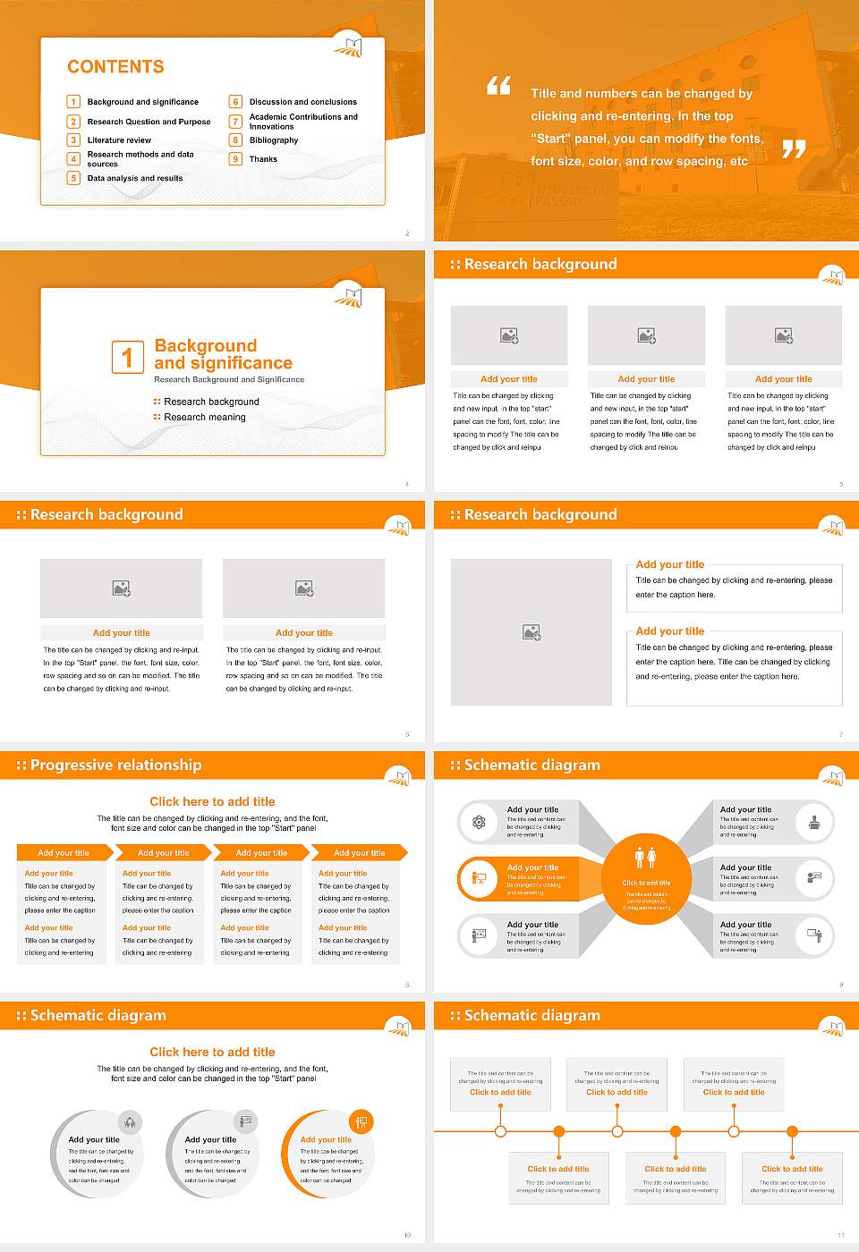 University of Passau Graduation Thesis Defense PPT Template16:9 ratio PPT effect preview image2