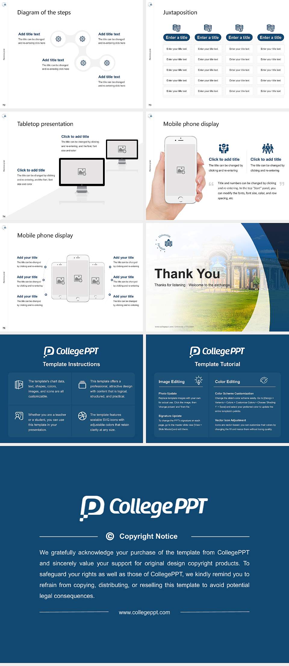 University of Potsdam Competition/Entrepreneurship Contest PPT Template4:3 ratio PPT effect preview image9