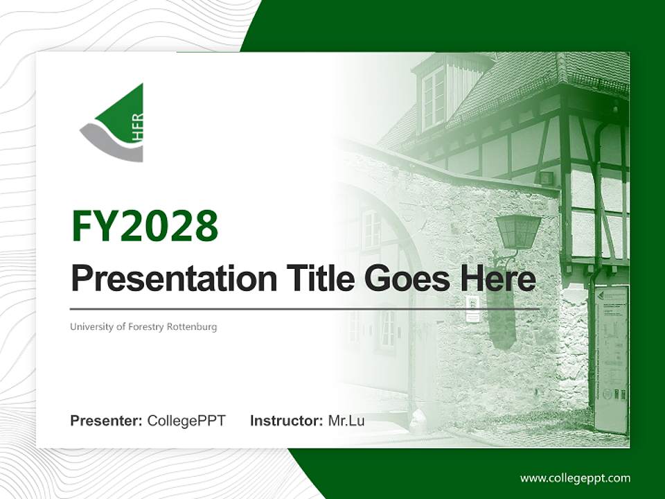 University of Forestry Rottenburg Academic Presentation/Research Findings Report PPT Template4:3 ratio PPT effect preview image5