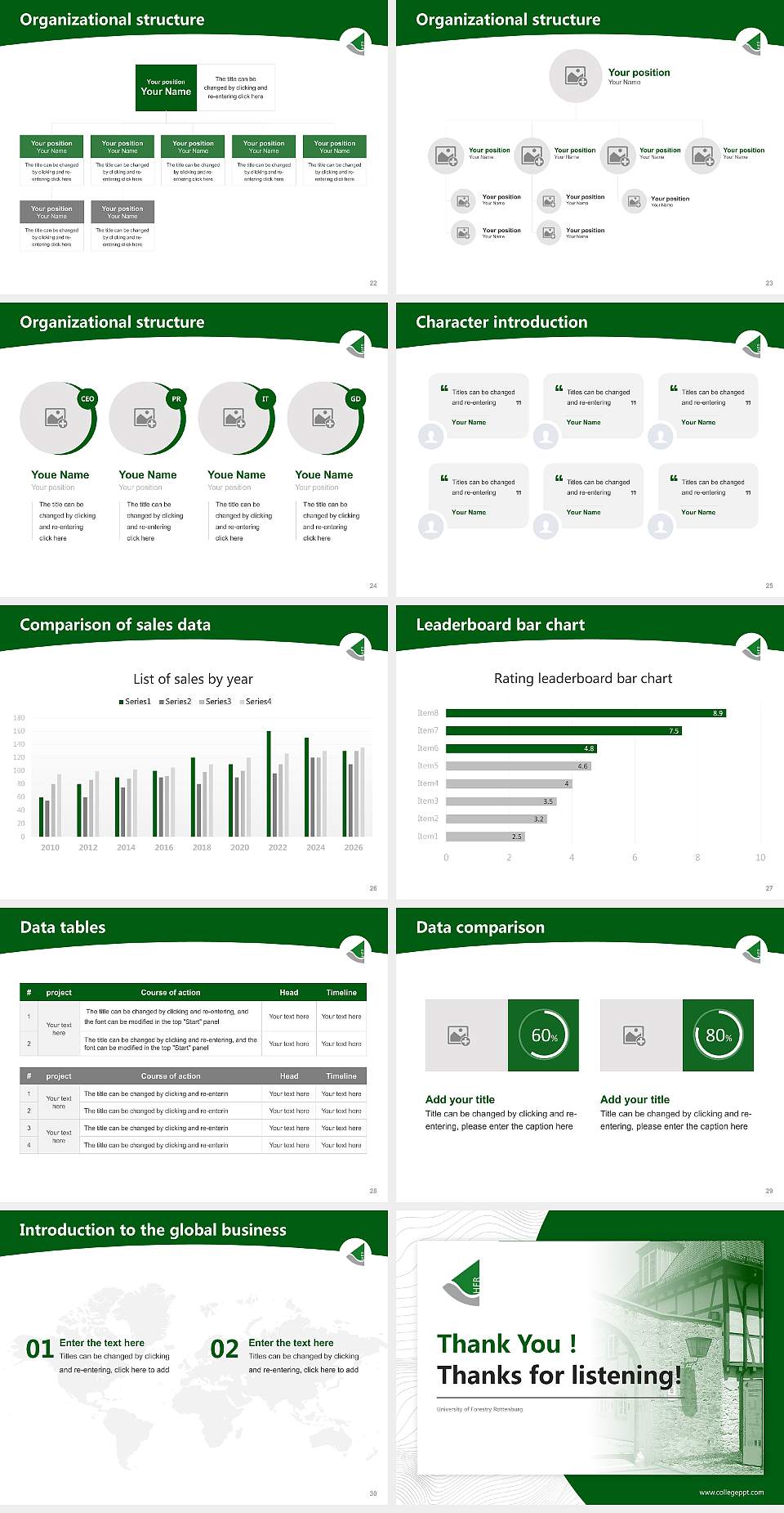 University of Forestry Rottenburg Academic Presentation/Research Findings Report PPT Template4:3 ratio PPT effect preview image4