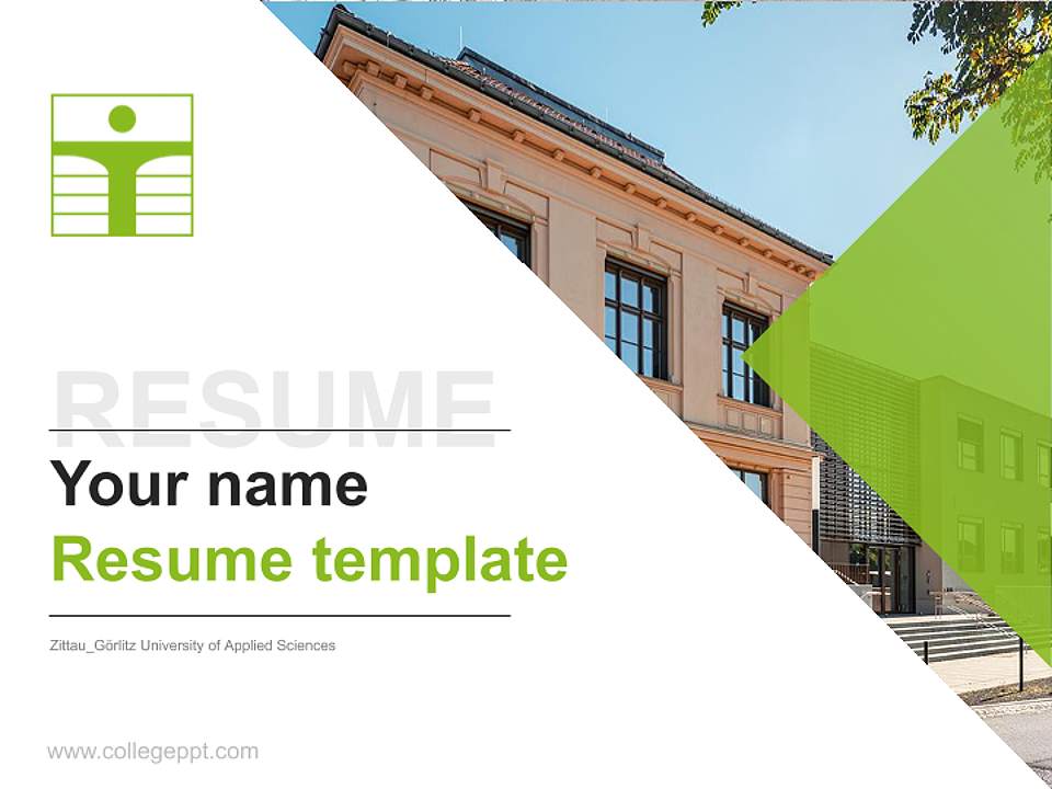 Zittau_Görlitz University of Applied Sciences Resume PPT Template4:3 ratio PPT effect preview image5