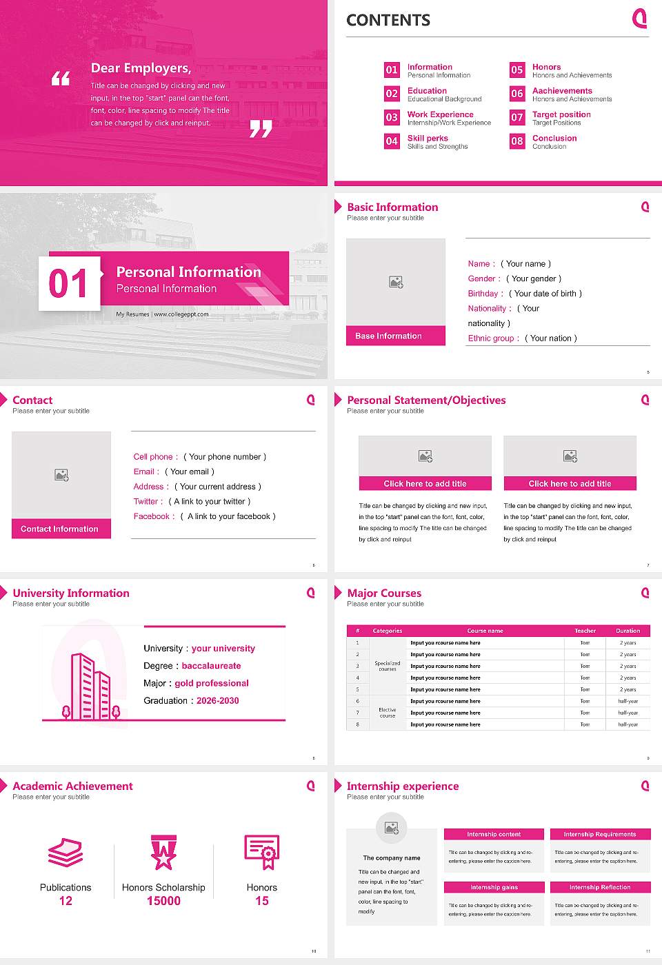University of Music, Drama and Media Hanover Resume PPT Template16:9 ratio PPT effect preview image2