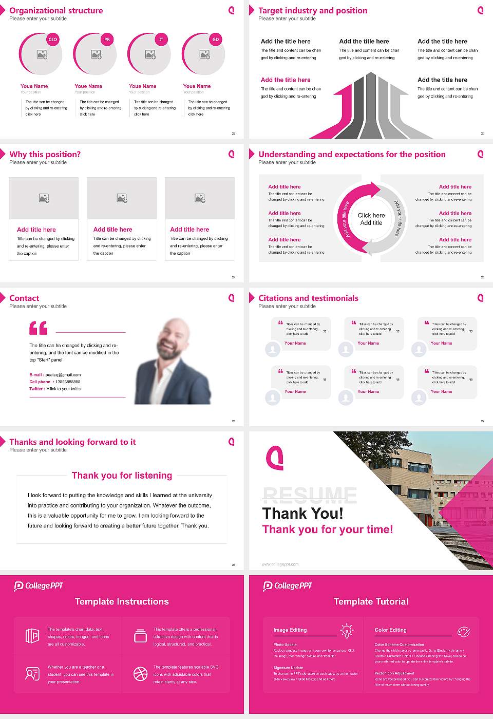 University of Music, Drama and Media Hanover Resume PPT Template16:9 ratio PPT effect preview image4