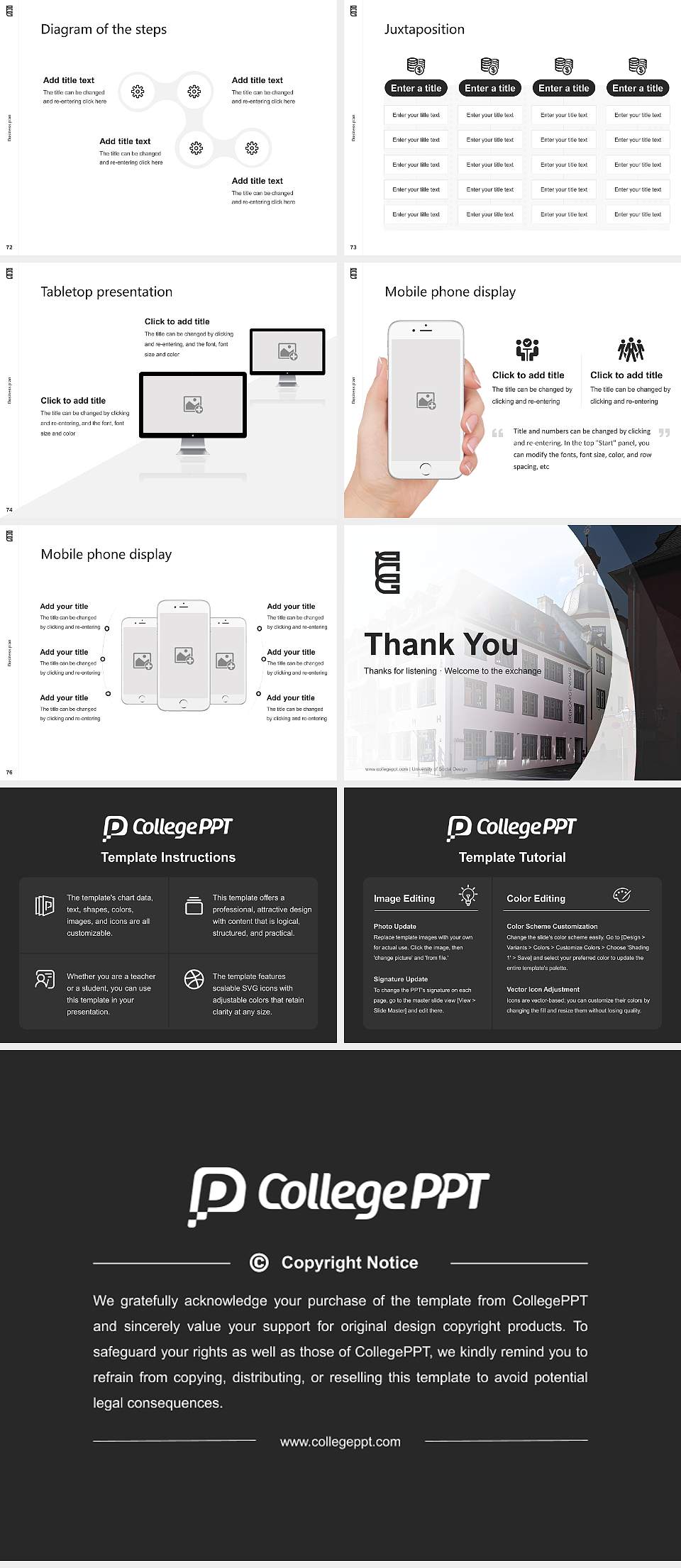 University of Social Design Competition/Entrepreneurship Contest PPT Template4:3 ratio PPT effect preview image9