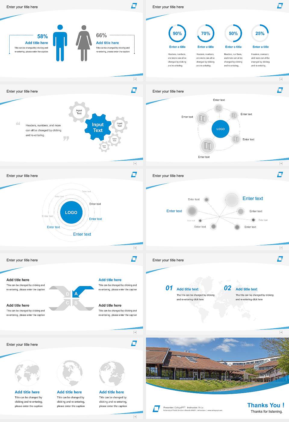 University of Public Service in Bavaria – Hof campus Course/Courseware Creation PPT Template16:9 ratio PPT effect preview image4