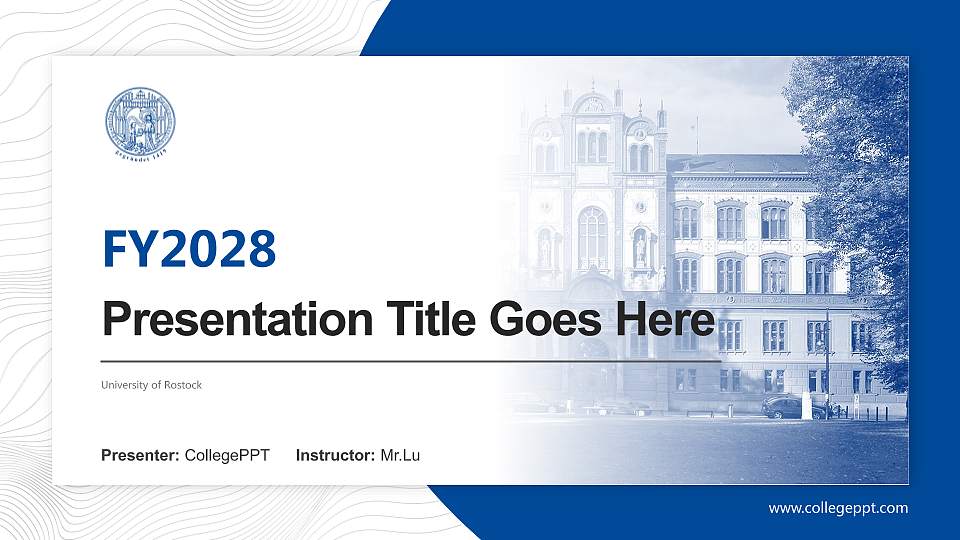 University of Rostock Academic Presentation/Research Findings Report PPT Template16:9 ratio PPT effect preview image