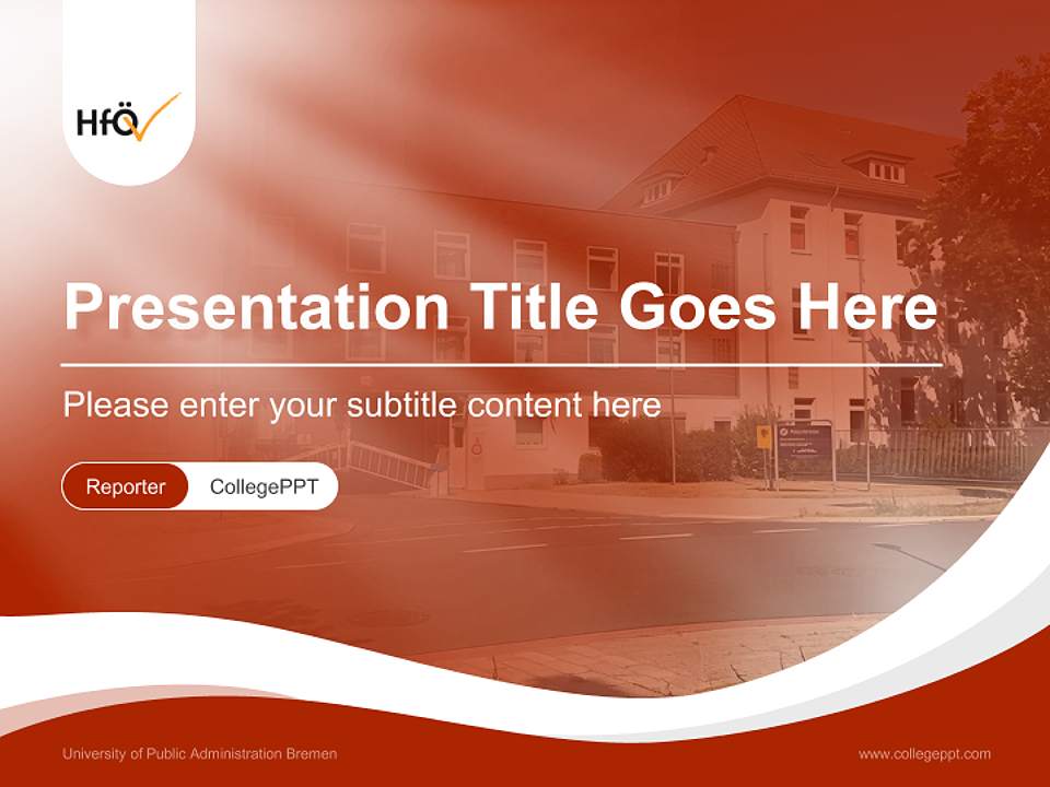 University of Public Administration Bremen Lecture Sharing and Networking Event PPT Template4:3 ratio PPT effect preview image4