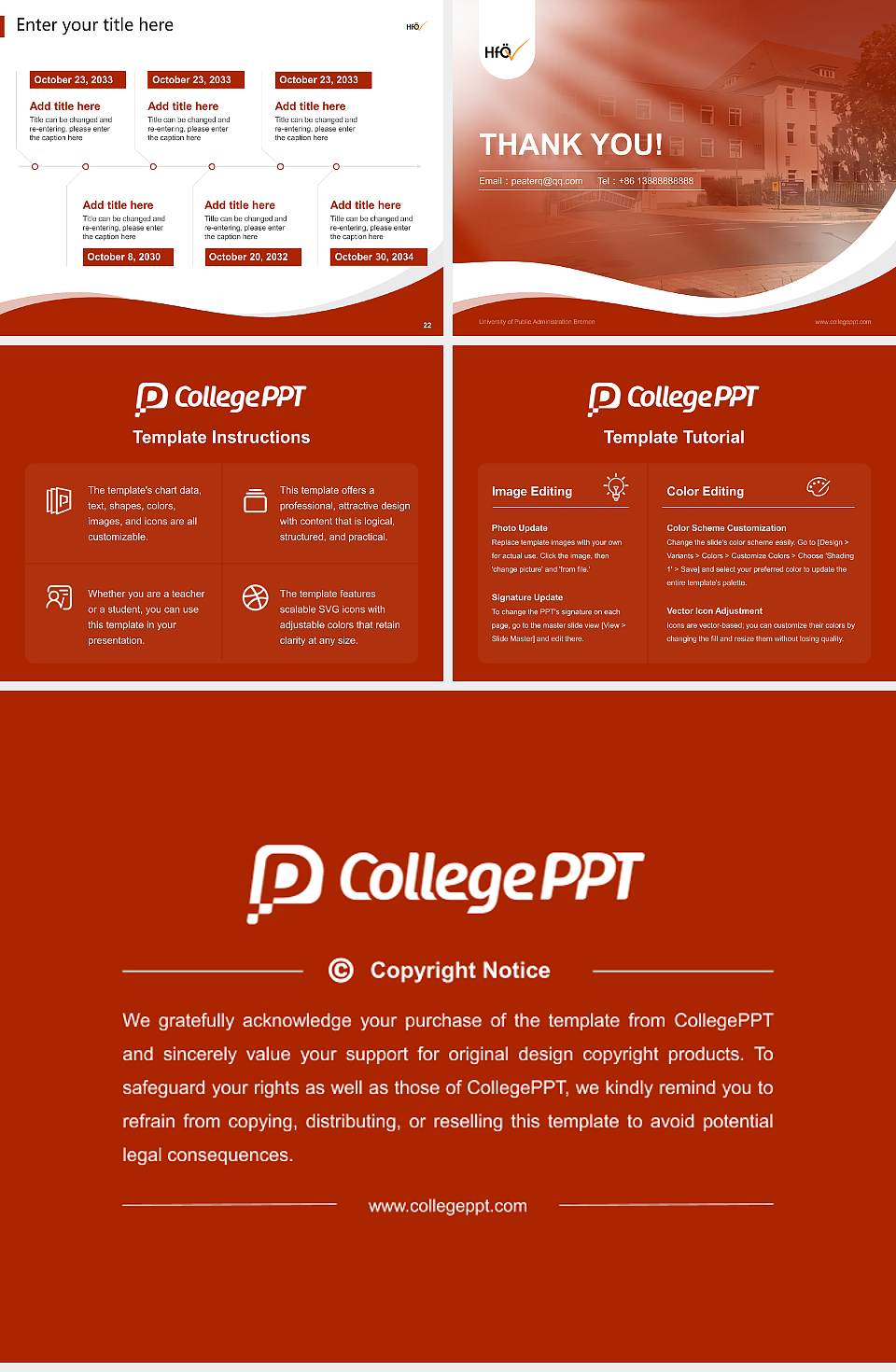 University of Public Administration Bremen Lecture Sharing and Networking Event PPT Template4:3 ratio PPT effect preview image4