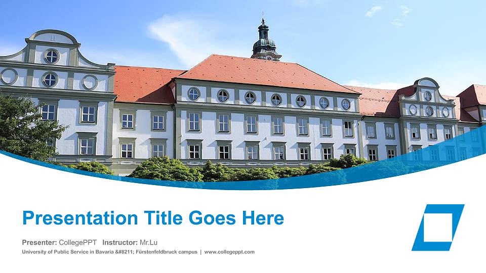 University of Public Service in Bavaria – Fürstenfeldbruck campus Course/Courseware Creation PPT Template16:9 ratio PPT effect preview image