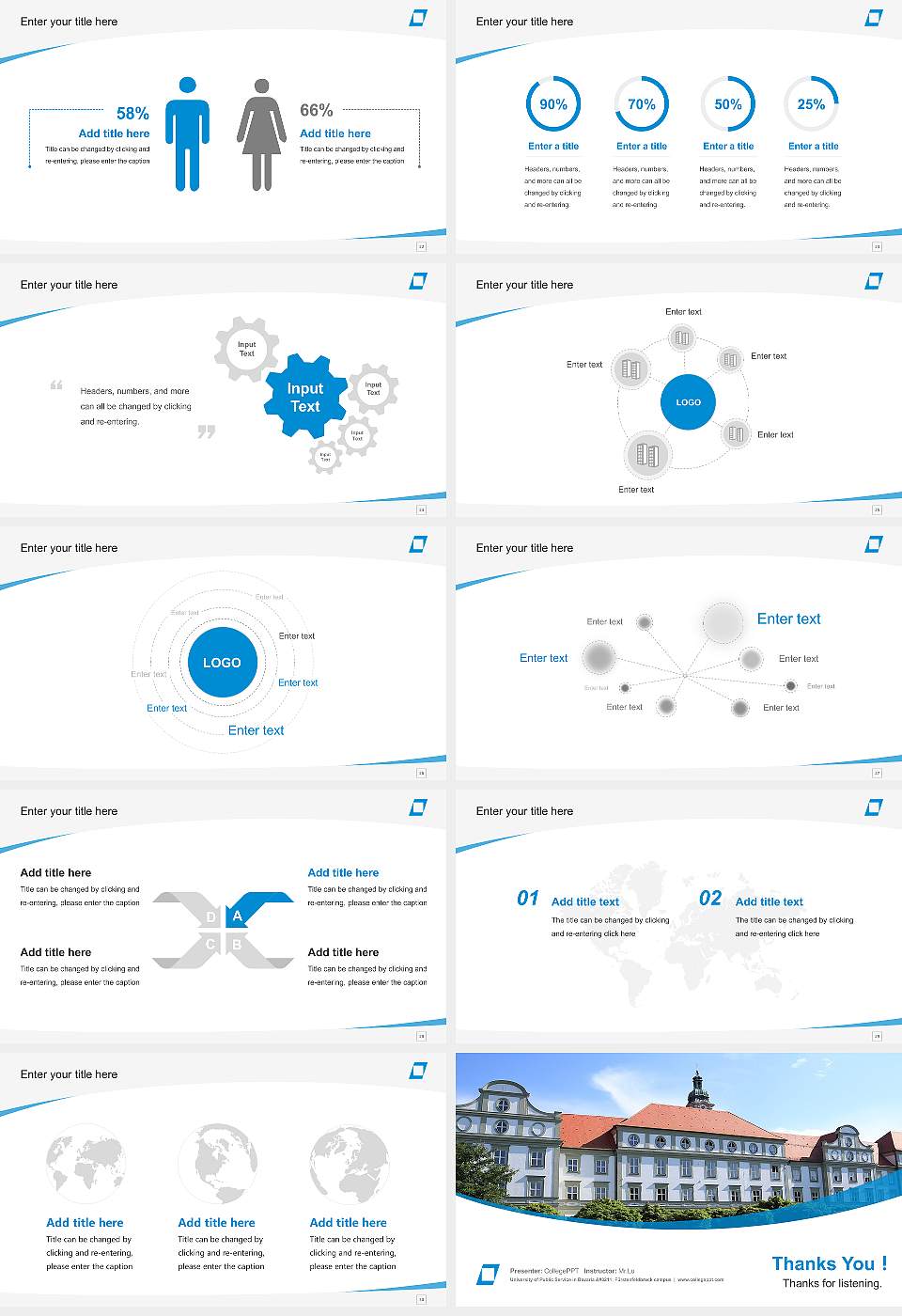 University of Public Service in Bavaria – Fürstenfeldbruck campus Course/Courseware Creation PPT Template16:9 ratio PPT effect preview image4