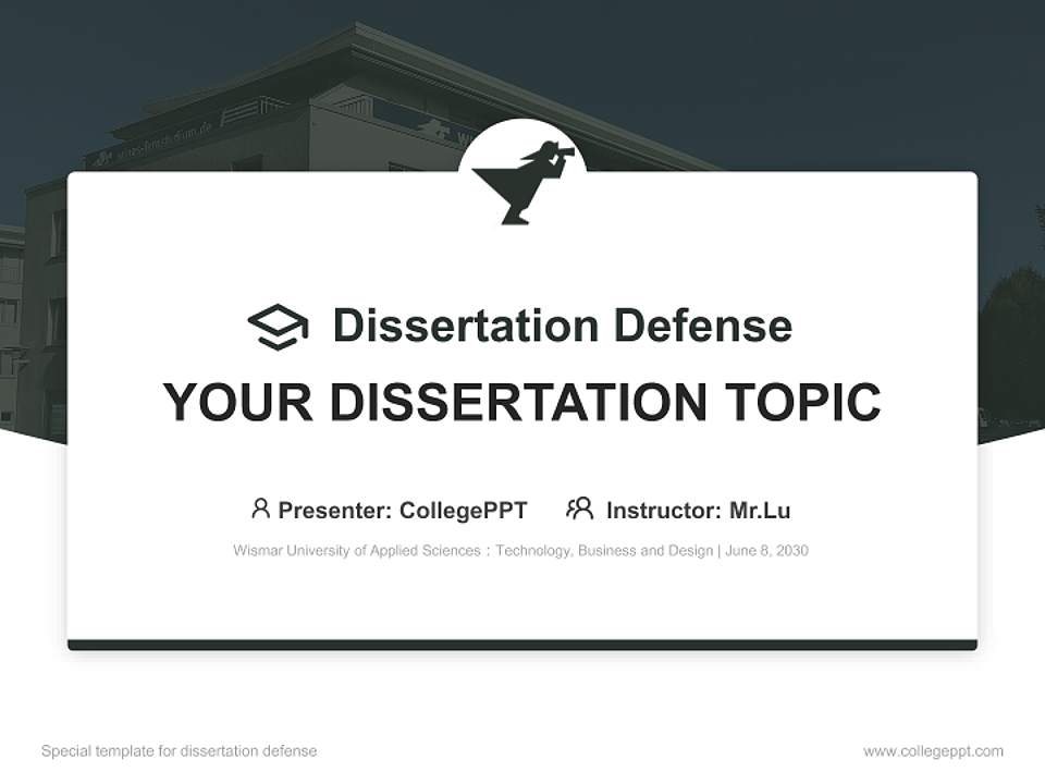 Wismar University of Applied Sciences：Technology, Business and Design Graduation Thesis Defense PPT Template4:3 ratio PPT effect preview image7