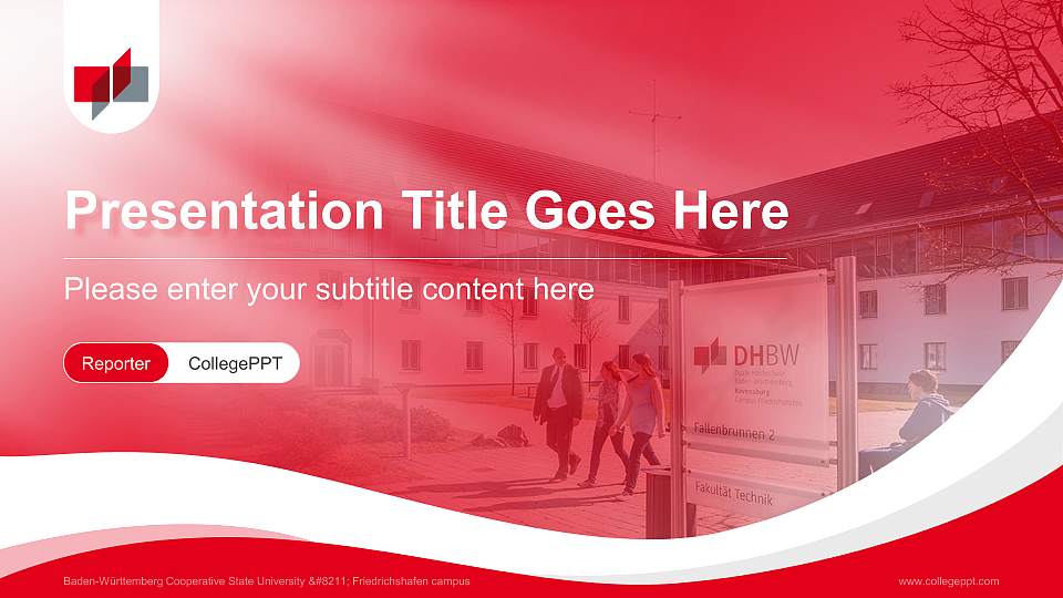 Baden-Württemberg Cooperative State University – Friedrichshafen campus Lecture Sharing and Networking Event PPT Template16:9 ratio PPT effect preview image1