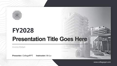 University of Stuttgart Academic Presentation/Research Findings Report PPT Template
