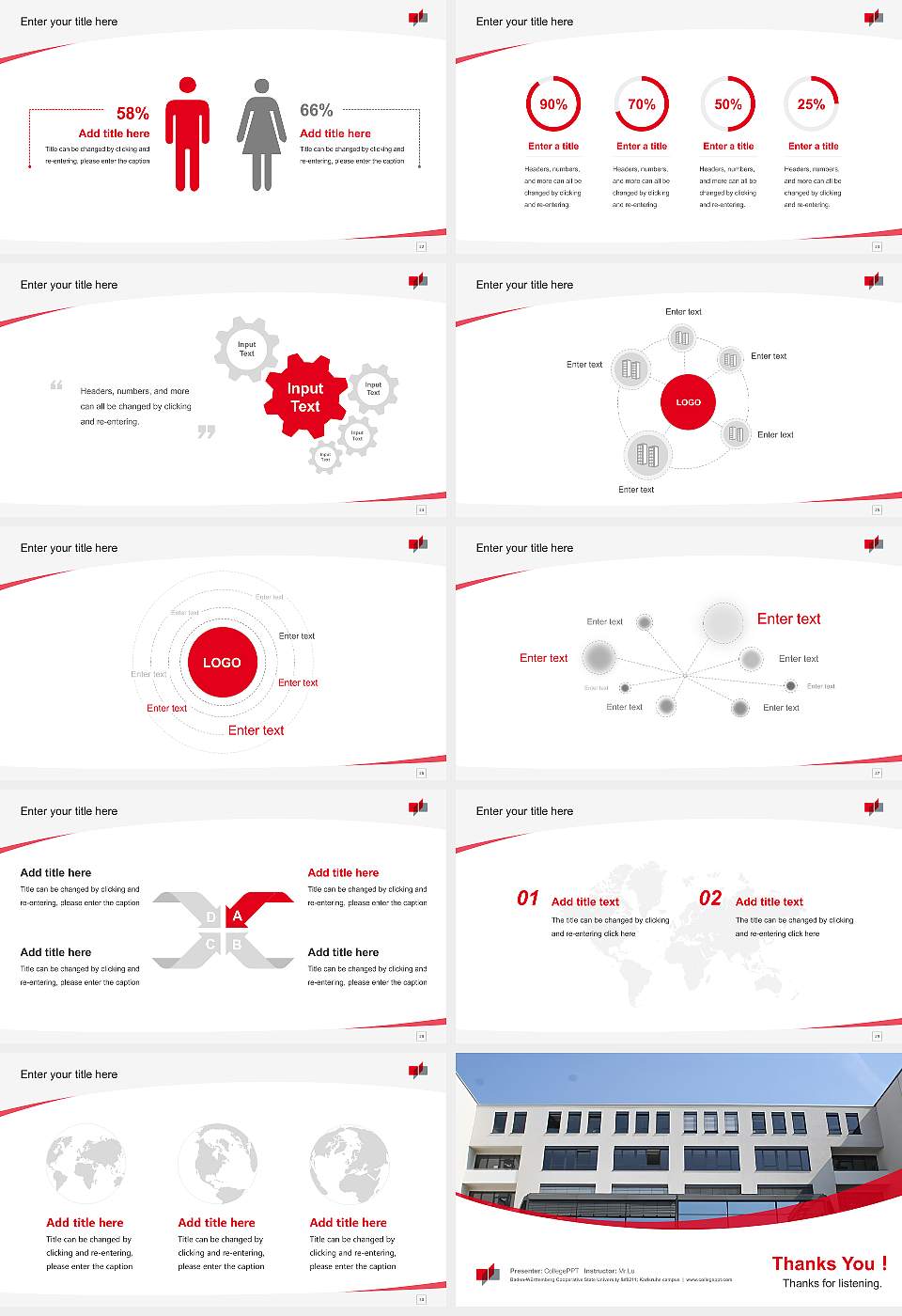 Baden-Württemberg Cooperative State University – Karlsruhe campus Course/Courseware Creation PPT Template16:9 ratio PPT effect preview image4