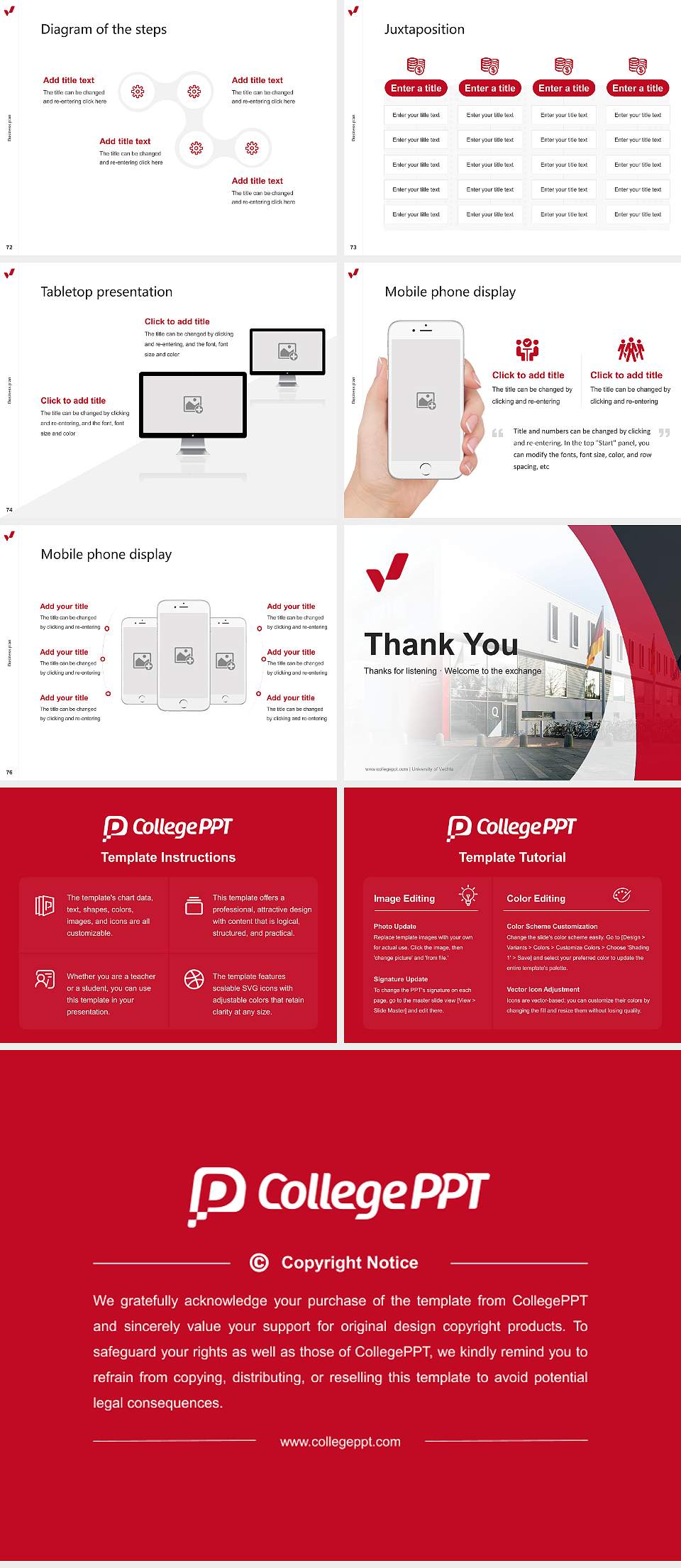 University of Vechta Competition/Entrepreneurship Contest PPT Template4:3 ratio PPT effect preview image9