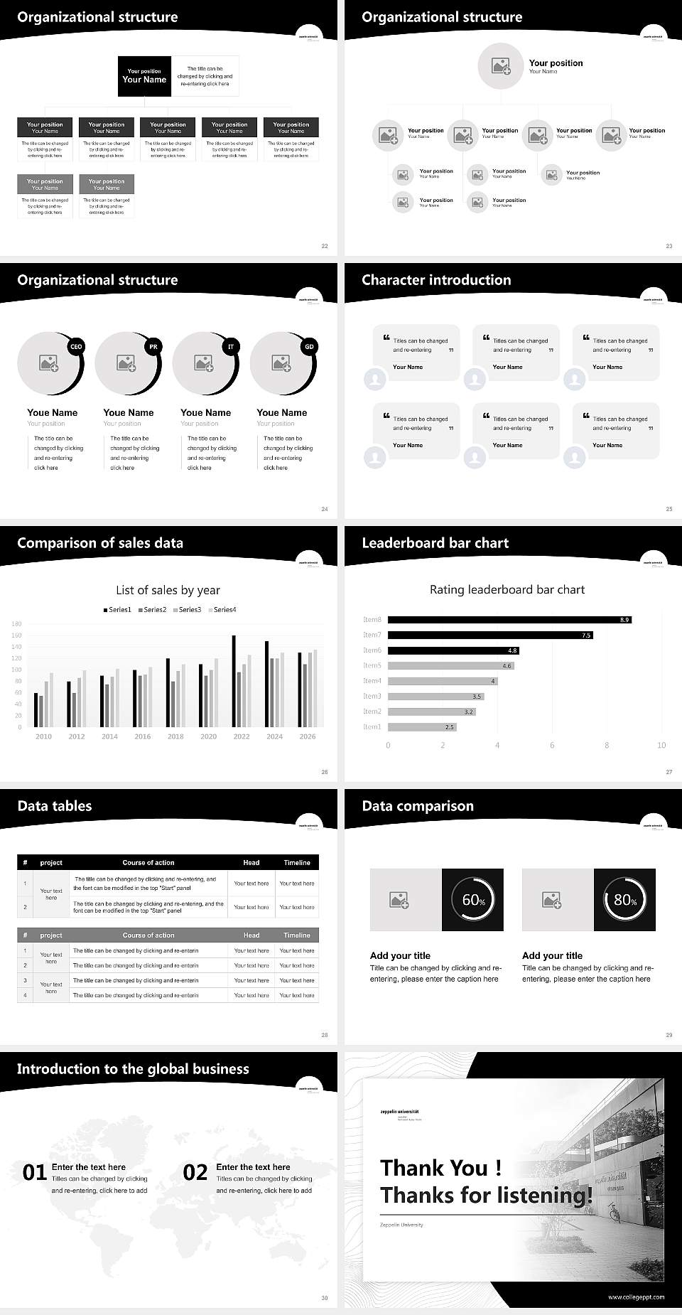 Zeppelin University Academic Presentation/Research Findings Report PPT Template4:3 ratio PPT effect preview image4