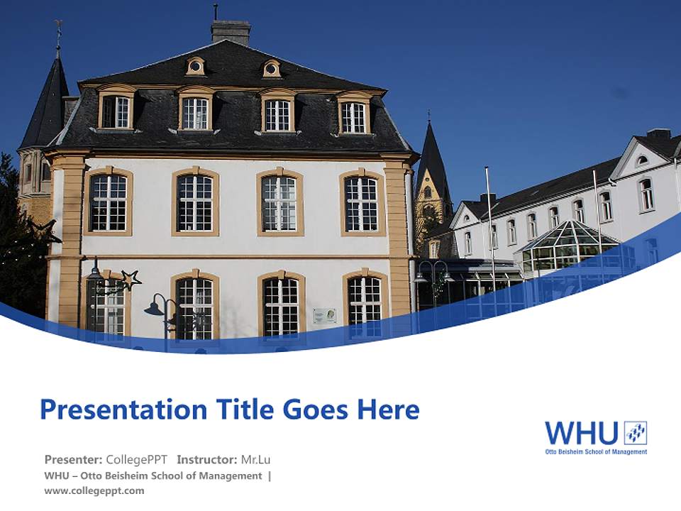 WHU – Otto Beisheim School of Management Course/Courseware Creation PPT Template4:3 ratio PPT effect preview image5