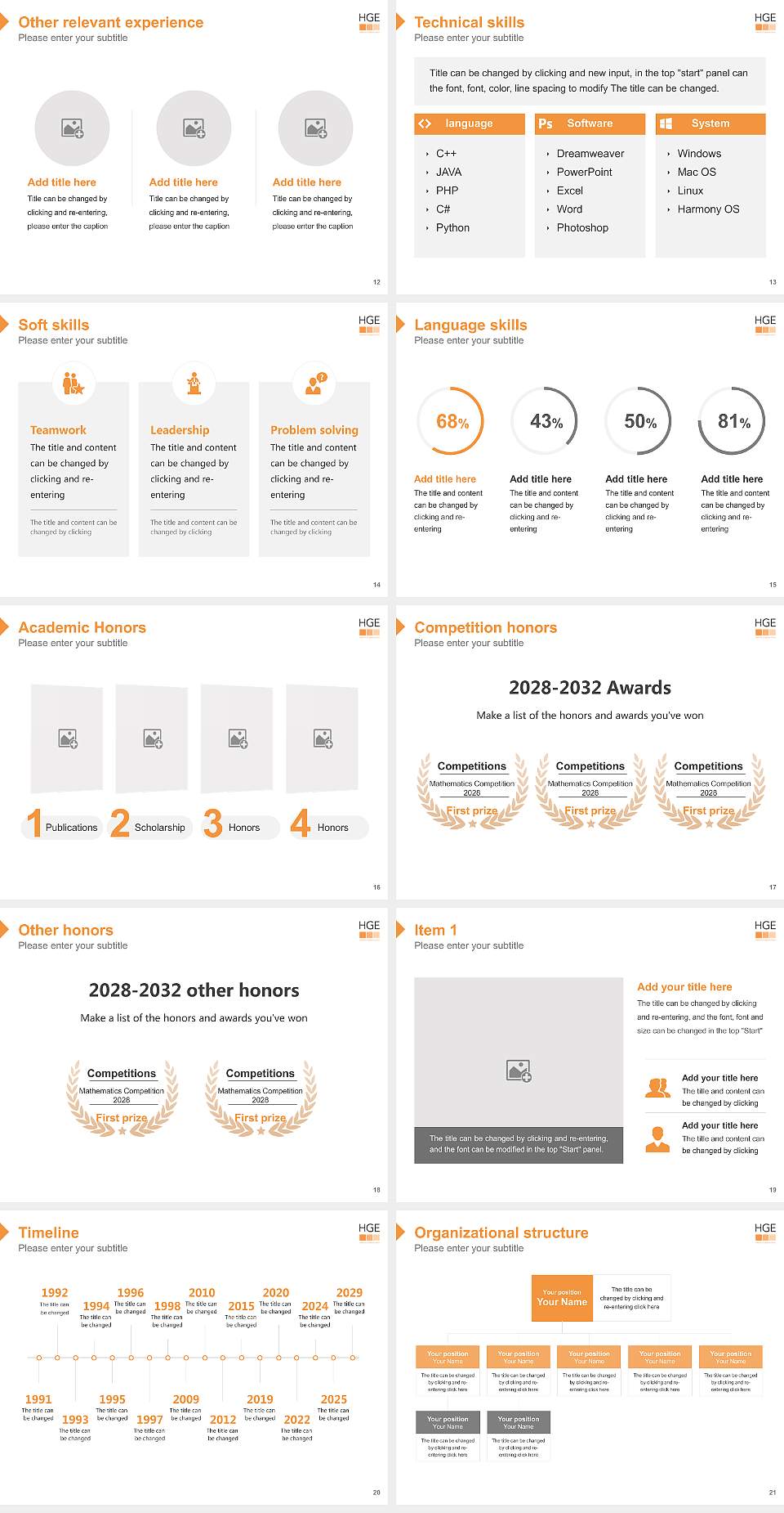 University of Health Professions Eberswalde Resume PPT Template4:3 ratio PPT effect preview image3