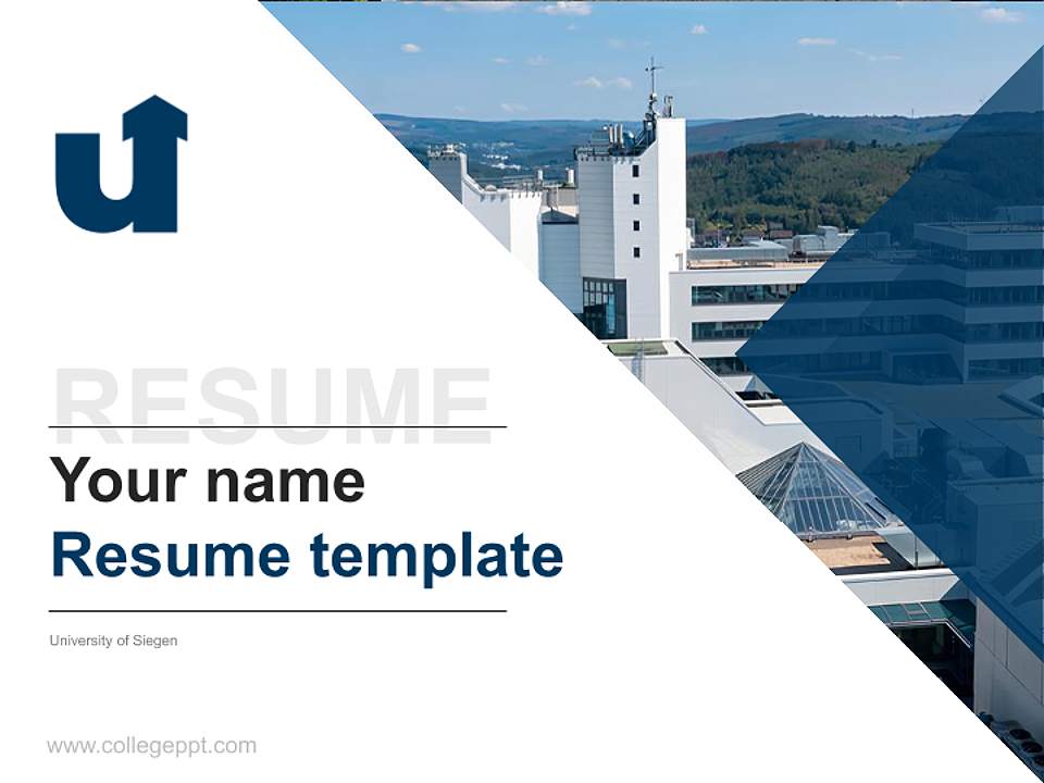 University of Siegen Resume PPT Template4:3 ratio PPT effect preview image5