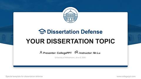 University of Hohenheim Graduation Thesis Defense PPT Template