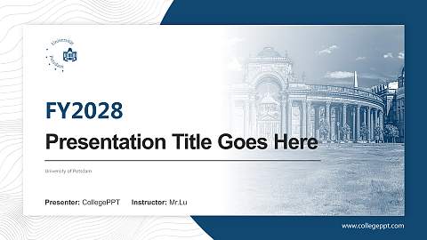 University of Potsdam Academic Presentation/Research Findings Report PPT Template