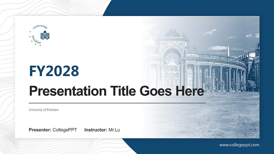 University of Potsdam Academic Presentation/Research Findings Report PPT Template16:9 ratio PPT effect preview image