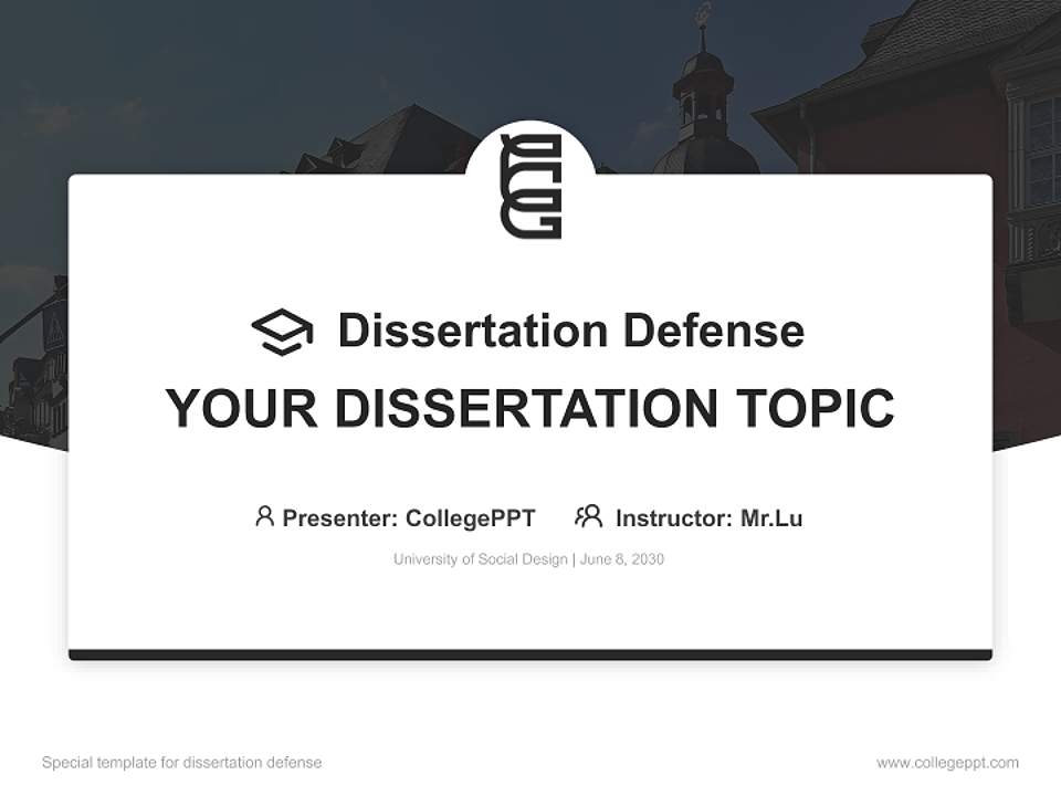 University of Social Design Graduation Thesis Defense PPT Template4:3 ratio PPT effect preview image7