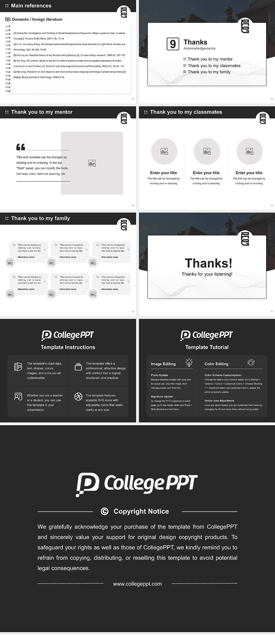 University of Social Design Graduation Thesis Defense PPT Template4:3 ratio PPT effect preview image7