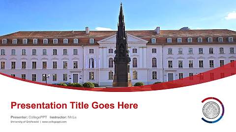 University of Greifswald Course/Courseware Creation PPT Template