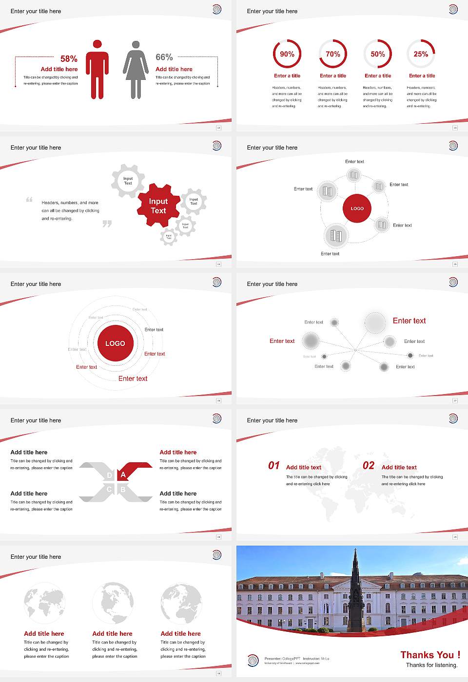 University of Greifswald Course/Courseware Creation PPT Template16:9 ratio PPT effect preview image4