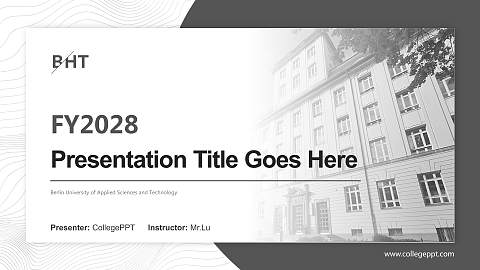 Berlin University of Applied Sciences and Technology Academic Presentation/Research Findings Report PPT Template