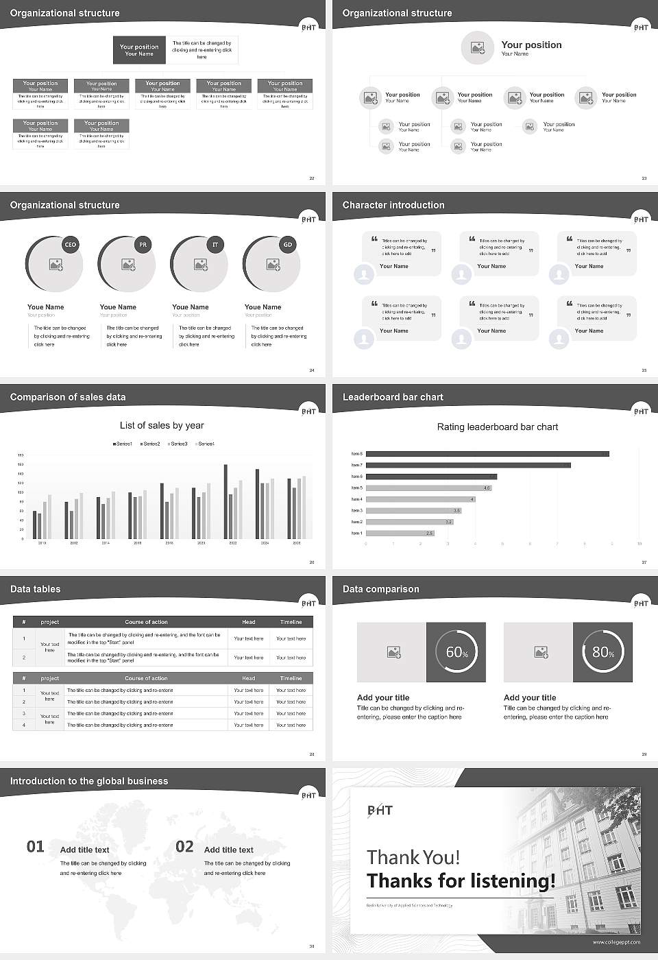 Berlin University of Applied Sciences and Technology Academic Presentation/Research Findings Report PPT Template16:9 ratio PPT effect preview image4