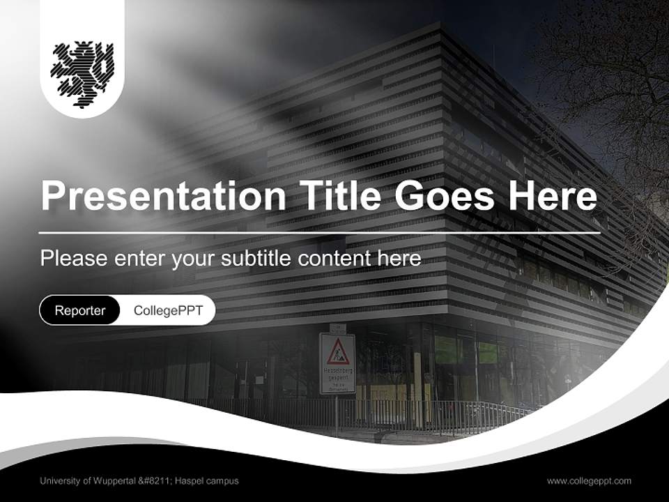 University of Wuppertal – Haspel campus Lecture Sharing and Networking Event PPT Template4:3 ratio PPT effect preview image4