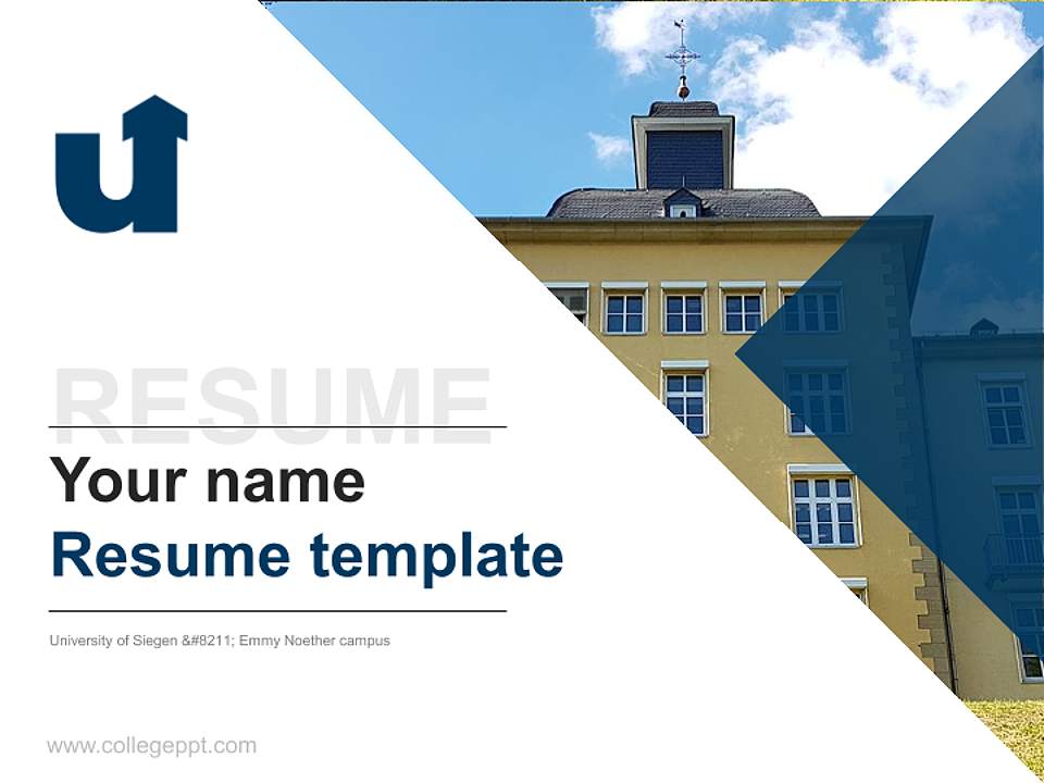 University of Siegen – Emmy Noether campus Resume PPT Template4:3 ratio PPT effect preview image5