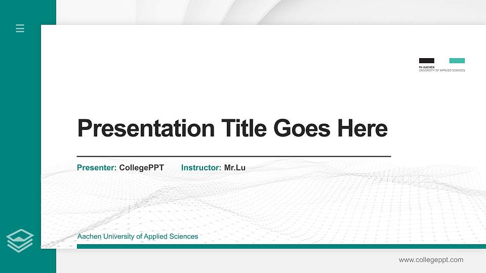 Aachen University of Applied Sciences Thesis Proposal/Graduation Defense PPT Template16:9 ratio PPT effect preview image