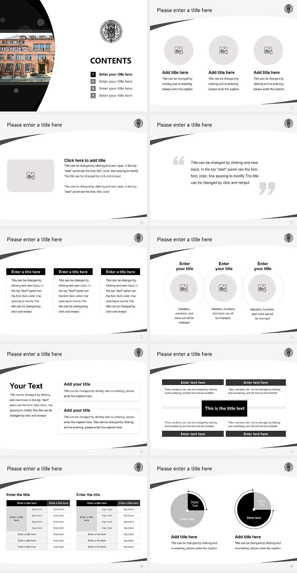 University of Freiburg Course/Courseware Creation PPT Template4:3 ratio PPT effect preview image2