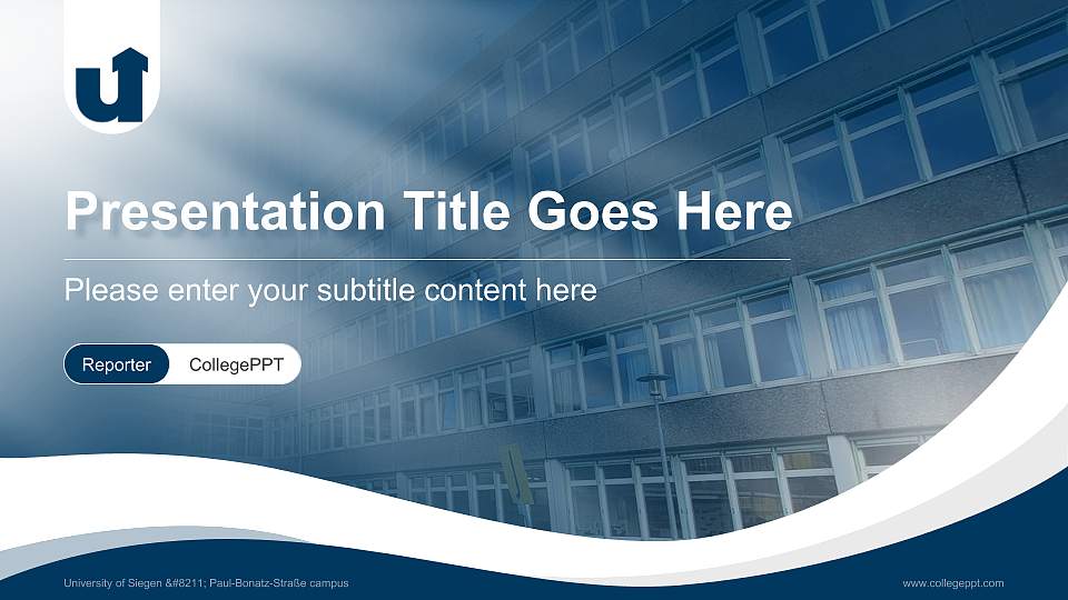 University of Siegen – Paul-Bonatz-Straße campus Lecture Sharing and Networking Event PPT Template16:9 ratio PPT effect preview image