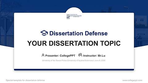 University of the Saxon Police (University of Applied Sciences) Graduation Thesis Defense PPT Template