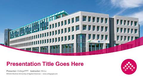 Wilhelm Büchner University of Applied Sciences Course/Courseware Creation PPT Template