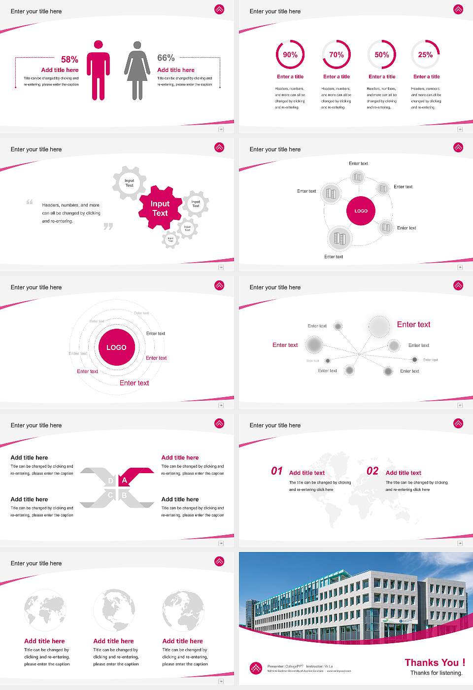 Wilhelm Büchner University of Applied Sciences Course/Courseware Creation PPT Template16:9 ratio PPT effect preview image4