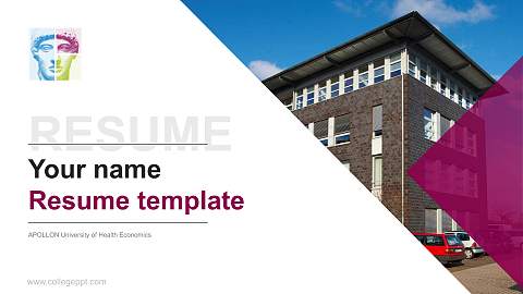 APOLLON University of Health Economics Resume PPT Template