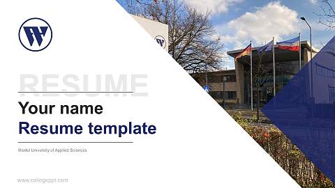 Wedel University of Applied Sciences Resume PPT Template