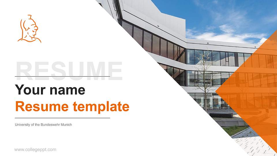 University of the Bundeswehr Munich Resume PPT Template16:9 ratio PPT effect preview image