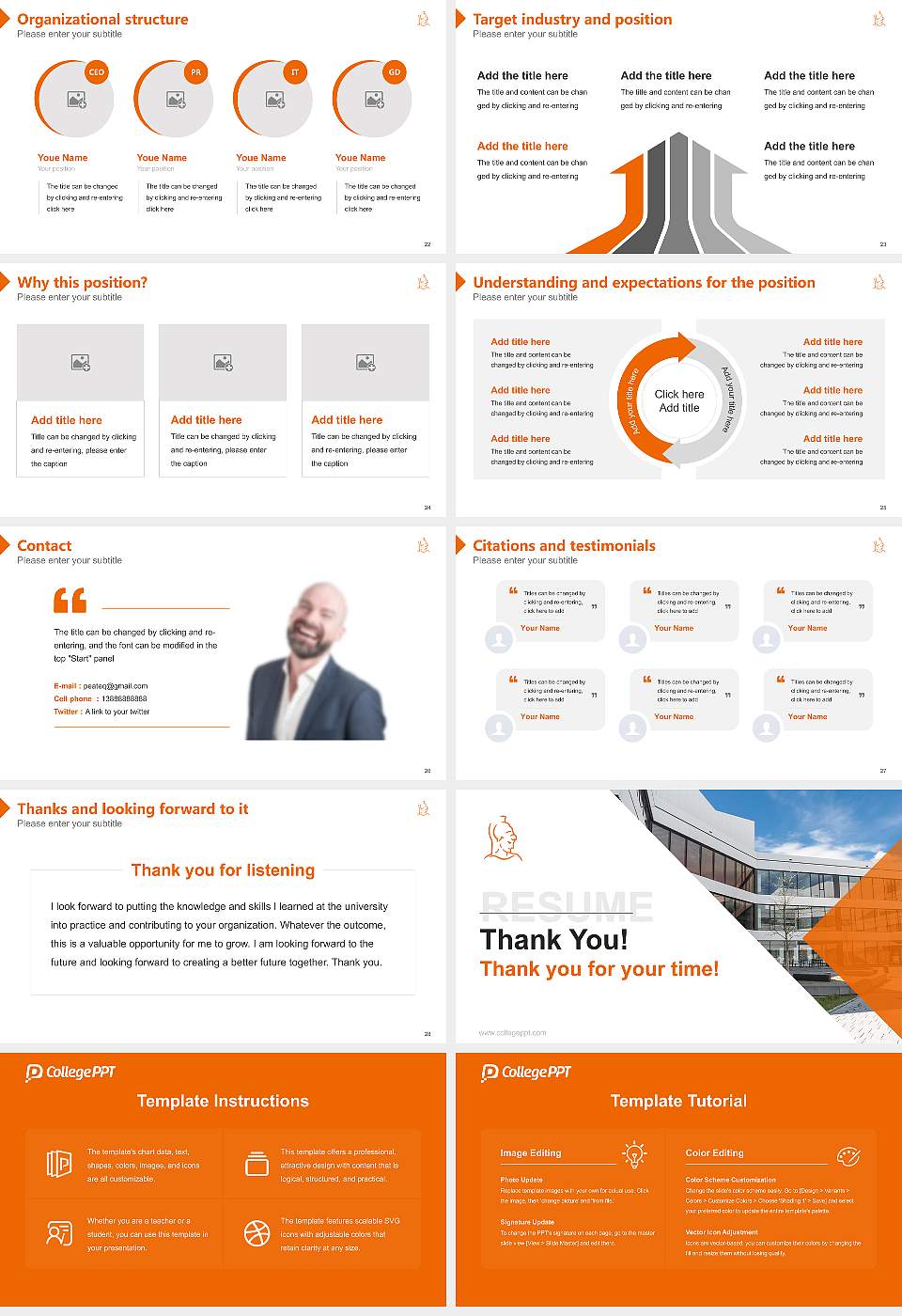University of the Bundeswehr Munich Resume PPT Template16:9 ratio PPT effect preview image4