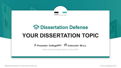 Aachen University of Applied Sciences Graduation Thesis Defense PPT Template