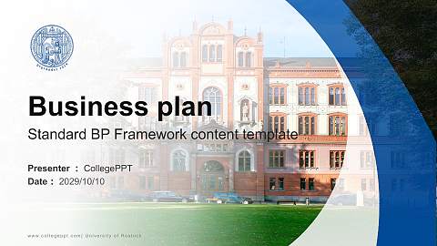 University of Rostock Competition/Entrepreneurship Contest PPT Template