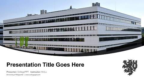University of Wuppertal Course/Courseware Creation PPT Template