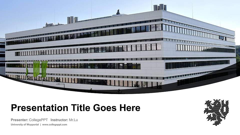University of Wuppertal Course/Courseware Creation PPT Template16:9 ratio PPT effect preview image