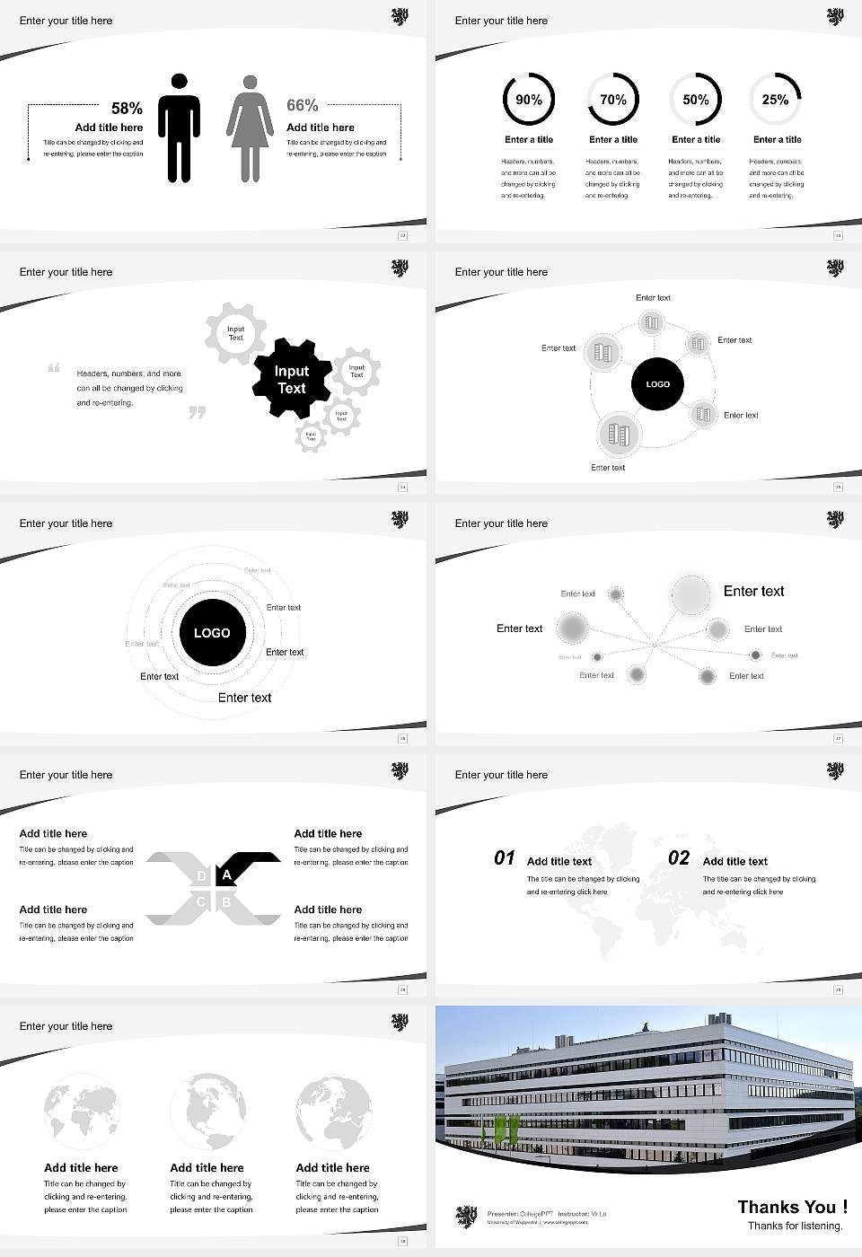 University of Wuppertal Course/Courseware Creation PPT Template16:9 ratio PPT effect preview image4