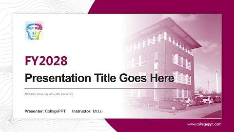APOLLON University of Health Economics Academic Presentation/Research Findings Report PPT Template